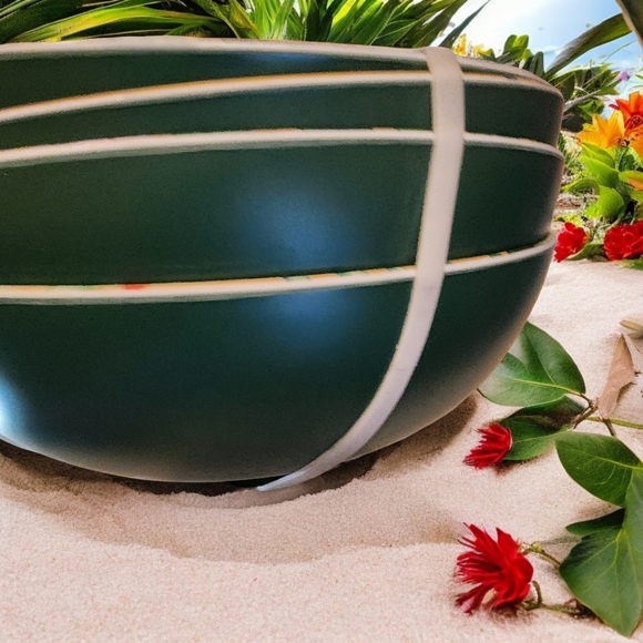 Tommy Bahama Tropical 4 Melamine Pasta Soup Salad Wood Finish Bowls - Picture 2 of 2